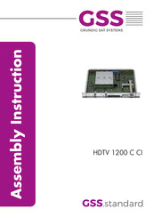 GSS.standard HDTV 1200 C CI Assembly Instruction Manual