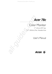 Acer AcerView 78c User Manual