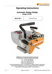 Munsch Wedge It ECO Operating Instructions Manual