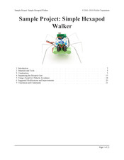 Pololu Corporation Simple Hexapod Walker Manual