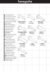 Hans Grohe Metropol Classic 13425000 Assembly Instructions Manual
