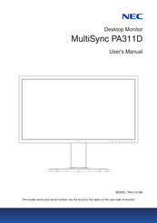 NEC MultiSync PA311D User Manual
