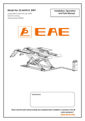 EAE EE-6604V2 .BWF Installation, Operation, And Parts Manual