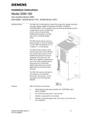 Siemens ZAM-180 Installation Instructions Manual