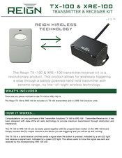REIGN XRE-100 Manual