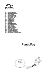 Pontec PondoFog Operating Instructions Manual