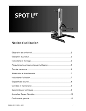GYS Spot Lift User Manual