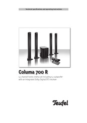 Teufel Columa 700 R Technical Specifications And Operating Instructions