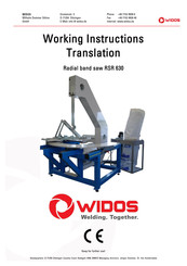 WIDOS RSR 630 Working Instructions Translation
