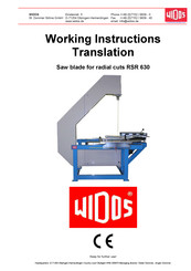 WIDOS RSR 630 Working Instructions Translation