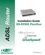 GreatSpeed GS-R250S Plus/Duo Installation Manual