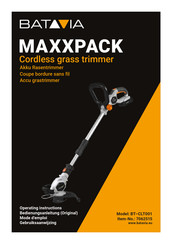 Batavia MAXXPACK BT-CLT001 Operating Instructions Manual