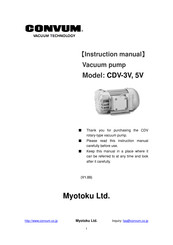 MYOTOKU Convum CDV-3V Instruction Manual