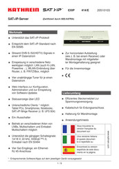 Kathrein SAT IP 414/E Manual