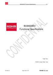 Rohm BU94603KV Functional Specifications