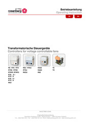 Rosenberg RTRFE Series Operating	 Instruction