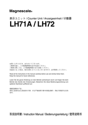Magnescale LH71A Instruction Manual