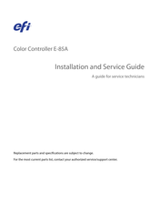 EFI E-85A Installation And Service Manual