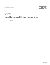 IBM System Storage N3220 Installation And Setup Instructions