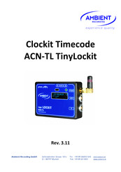 Ambient Recording ACN-TL TinyLockit Manual