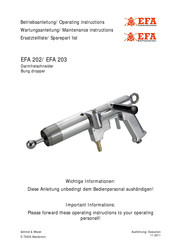 EFA 203 Operating And Maintenance Instructions Manual