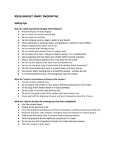 Bradley Smoker BS916 Faq