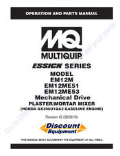 MULTIQUIP Essick EM12ME53 Operation And Parts Manual