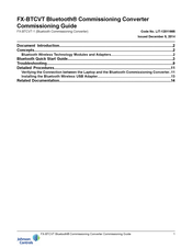 Johnson Controls FX-BTCVT-1 Commissioning Manual