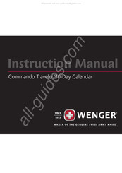 Wenger 30-Day Calendar Series Instruction Manual