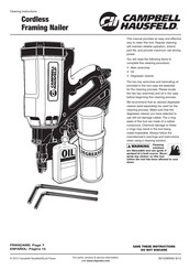 Campbell Hausfeld NF349099 Cleaning Instructions Manual