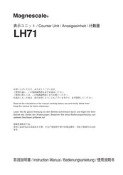 Magnescale LH71-1 Instruction Manual