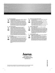 Hama 53118 Operating	 Instruction