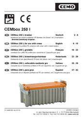 CEMO CEMbox 250 l Operating Instructions Manual