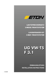 Eton UG VW-T5 F 3.1 Installation Instructions Manual