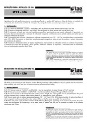 Lae Electronic LT6 Instructions For Installation And Use