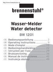 brennenstuhl BW 1201 Operating Instructions Manual