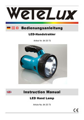 Wetelux 84 25 73 Instruction Manual
