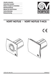 Vortice VORT NOTUS T-HCS Instruction Booklet