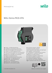 Wilo Varios PICO-STG Installation And Operating Instructions Manual