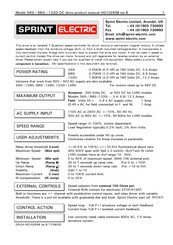 Sprint Electric 1220i Product Manual