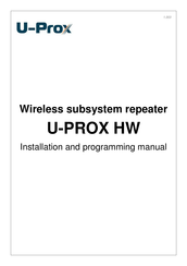 U-Prox HW Installation And Programming Manual