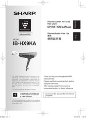 Sharp IB-HX9KA Operation Manual