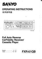 Sanyo FXR-61GB Operating Instructions Manual