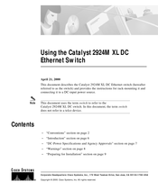 Cisco Catalyst 2924M XL Using Manual