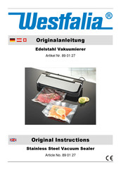 Westfalia 890127 Original Instructions Manual