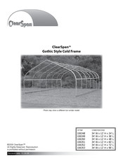 Clearspan Gothic Style Cold Frame Instruction Manual