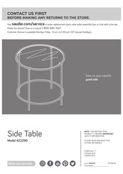 Sauder 422290 Manual