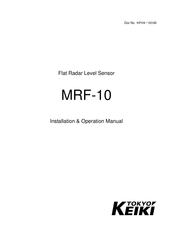 Tokyo Keiki MRF-10 Installation & Operation Manual