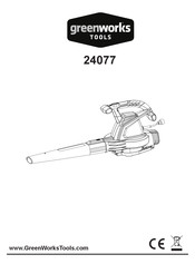 GreenWorks Tools 24077 Original Instructions Manual