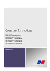 MTU 16V2000M41A Operating Instructions Manual